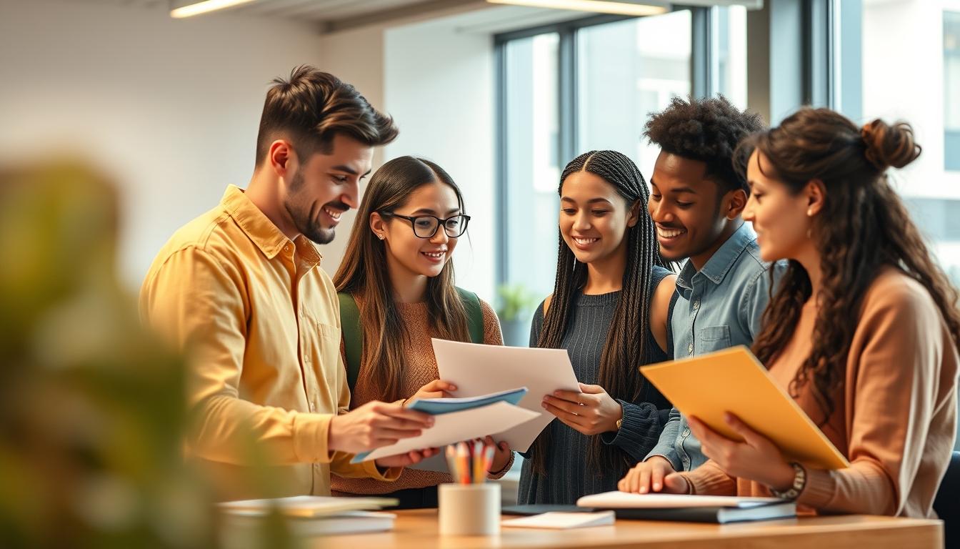 Students working in research laboratory